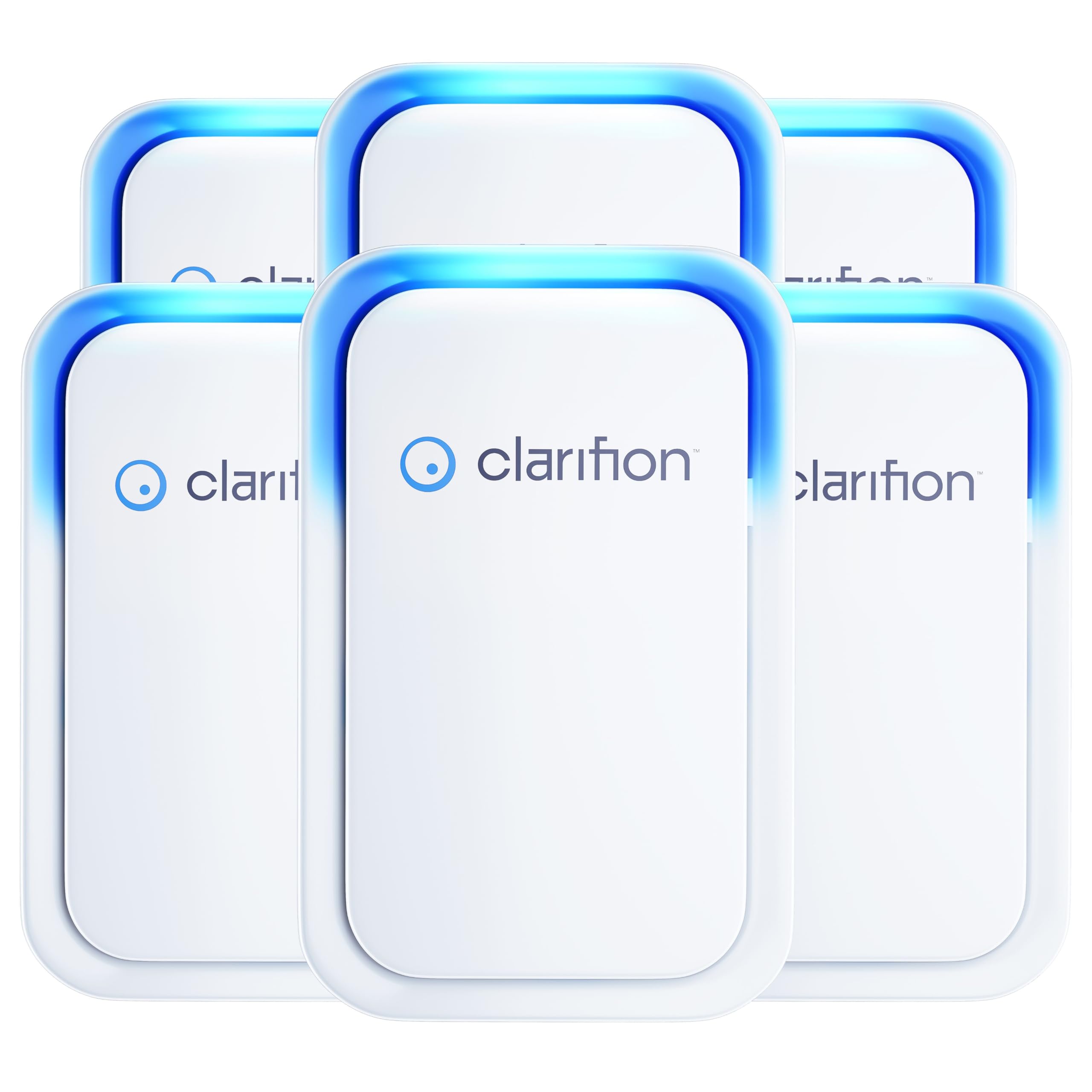Clarifion air ionizer plugged in for quiet bedroom air improvement