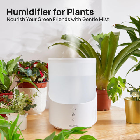 Clarston humidifier delivers up to 25 hours of mist on a full tank.