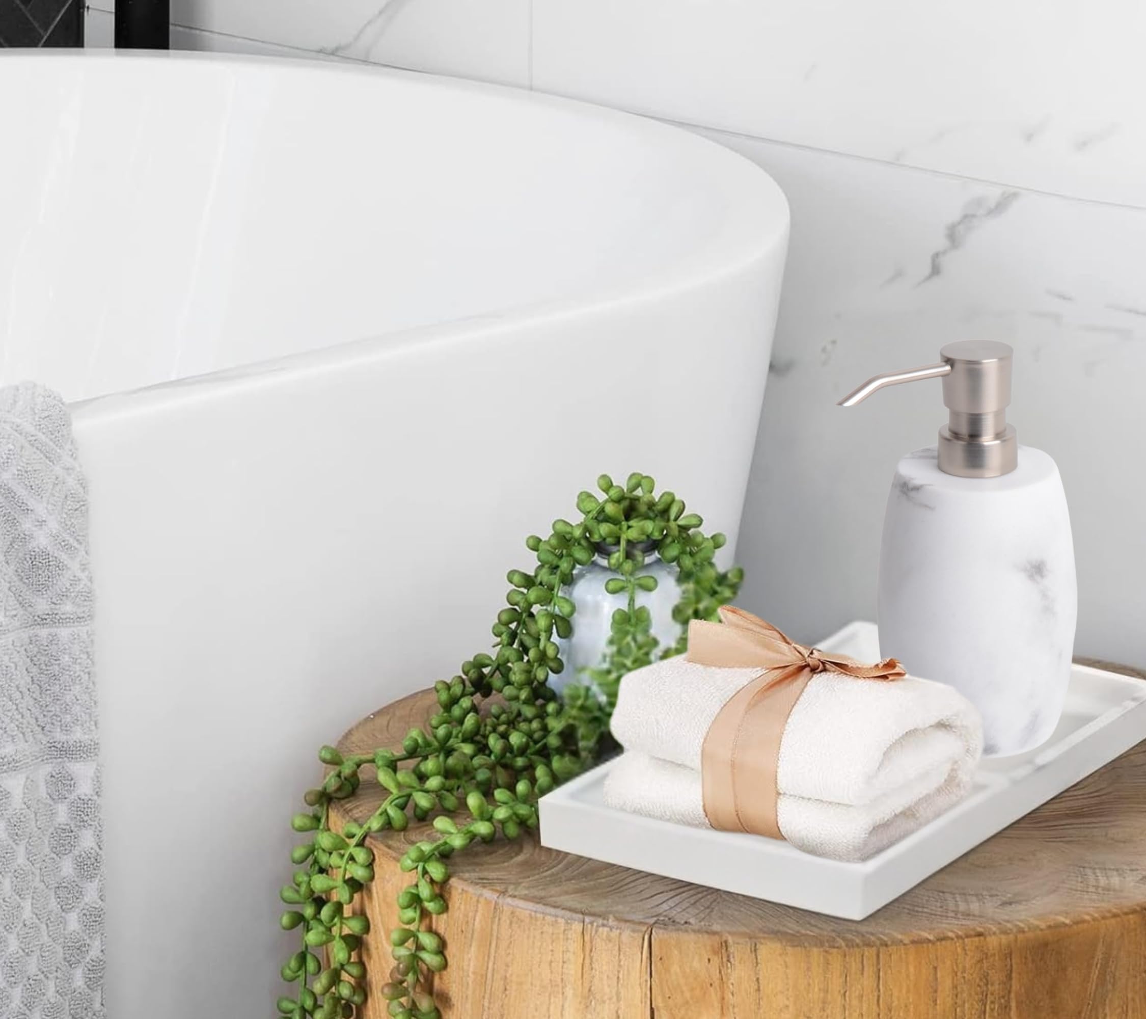 Clasin Home modern bathroom or kitchen setup with resin dispensers