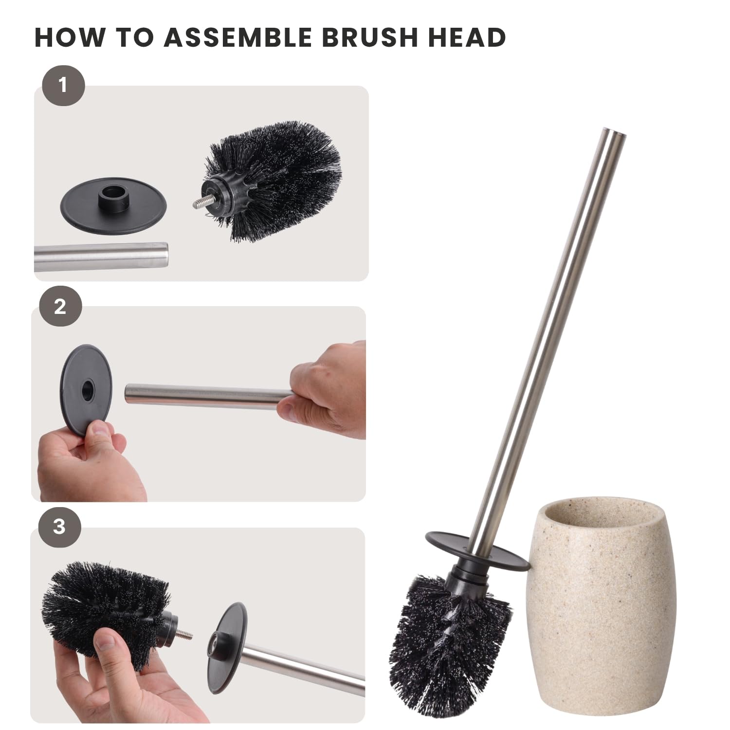 Clasin Home splash-proof long handle reduces splashes during scrubbing