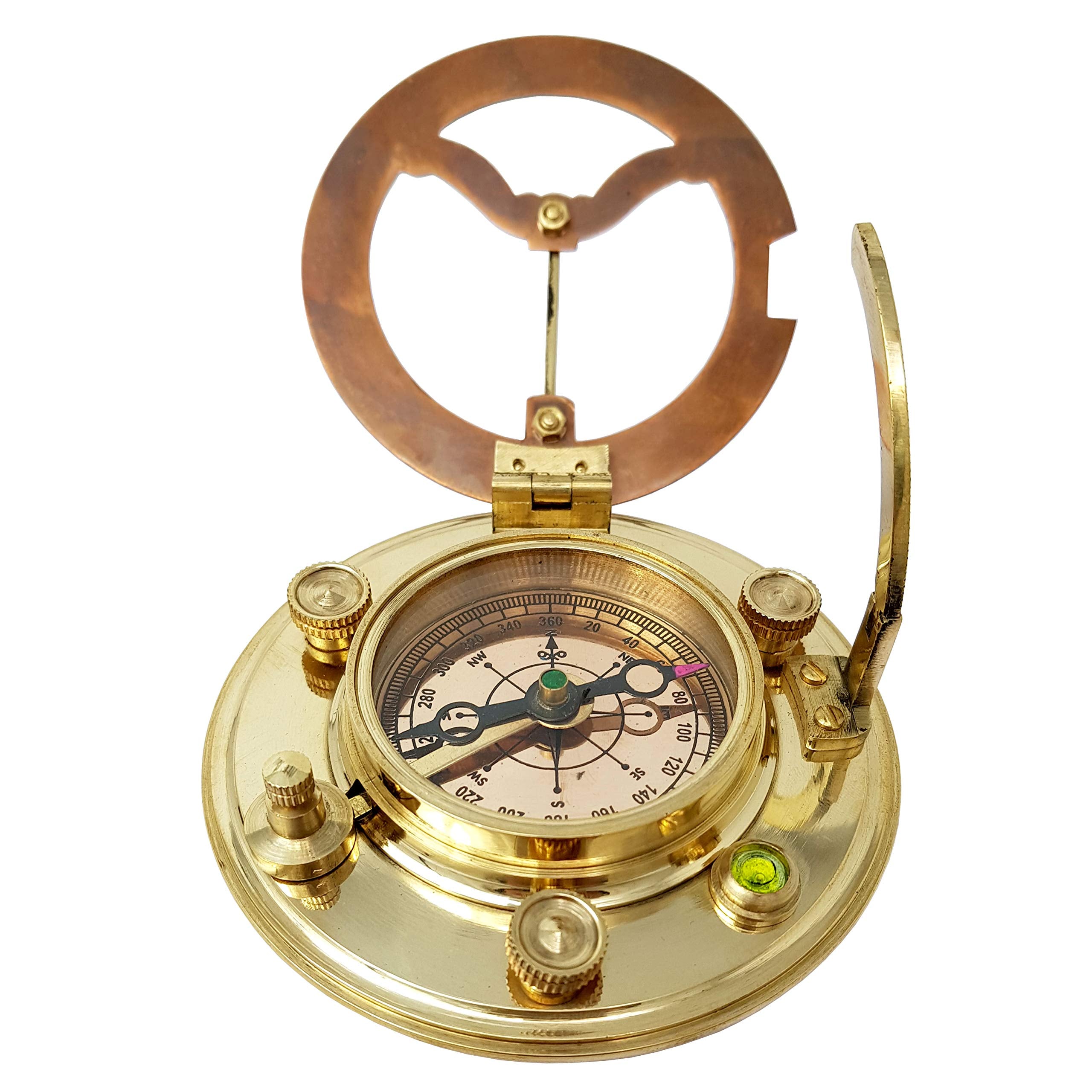 Gleaming recreation of a classic antique sundial treasured since the 1100s, for decor and conversation.