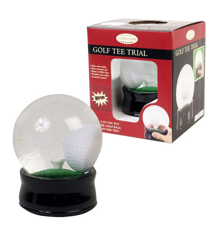 Classic Game Collection water globe adds whimsy to desk decor with a glass globe.
