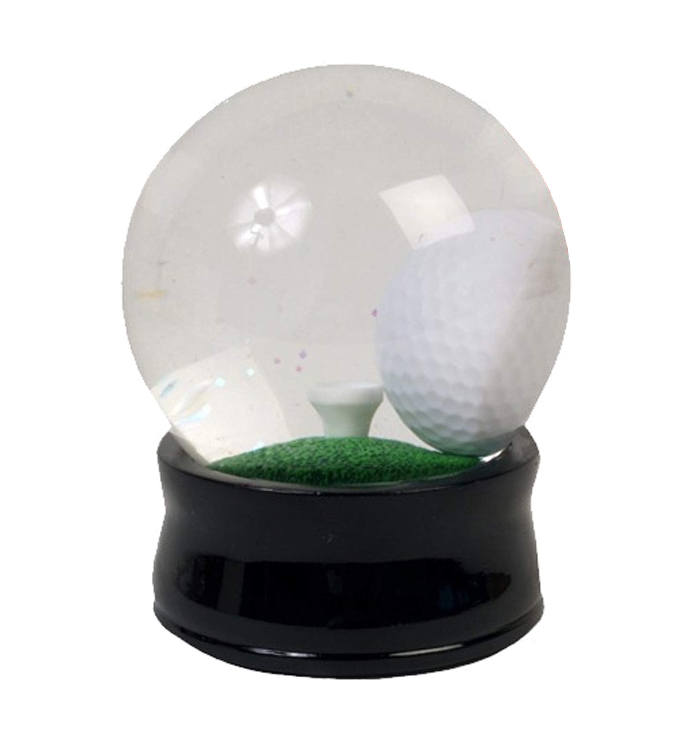 Classic Game Collection water globe golf ball balances on a tee for desk fun.