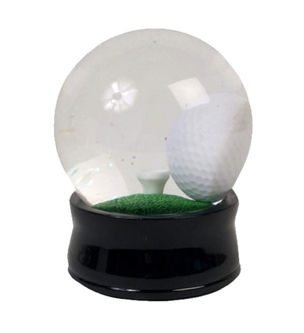 Classic Game Collection water globe golf ball balances on a tee for desk fun.