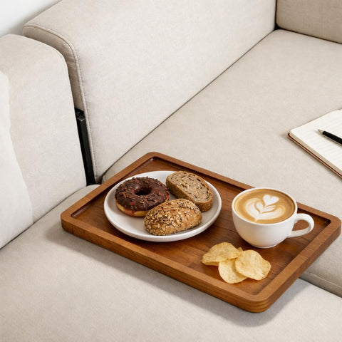 Clavorae acacia couch tray compact storage folds away