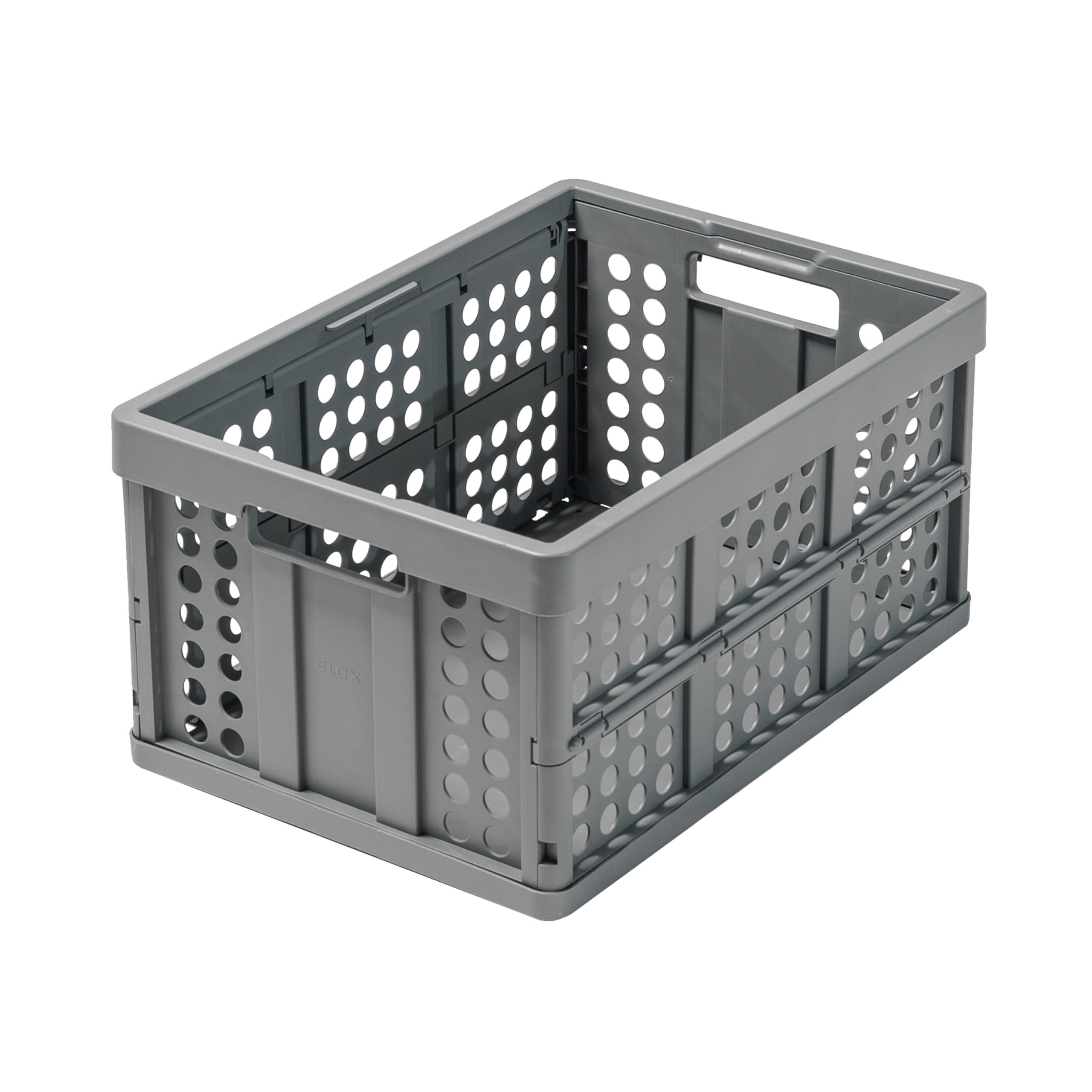 Clax crate grey closed demonstrates compact storage for small spaces.