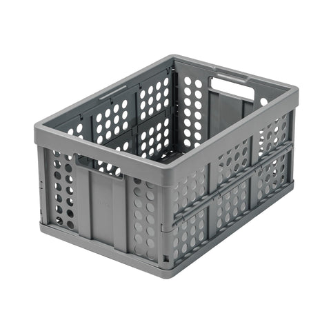 Clax crate grey closed demonstrates compact storage for small spaces.