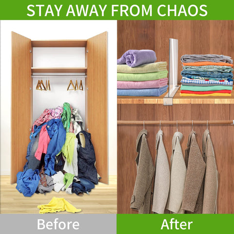 clbutge transparent closet divider showcases minimalist, clutter-free storage.