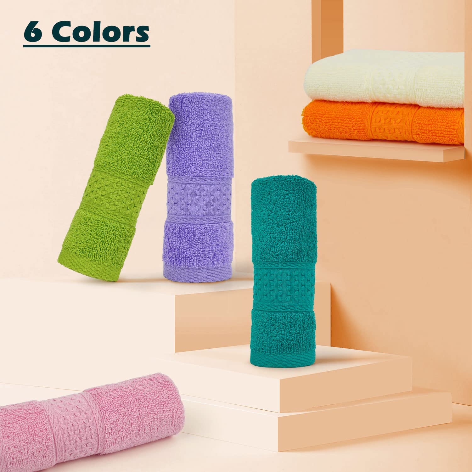 Cleanbear 100-percent cotton washcloths offer a soft, absorbent feel.