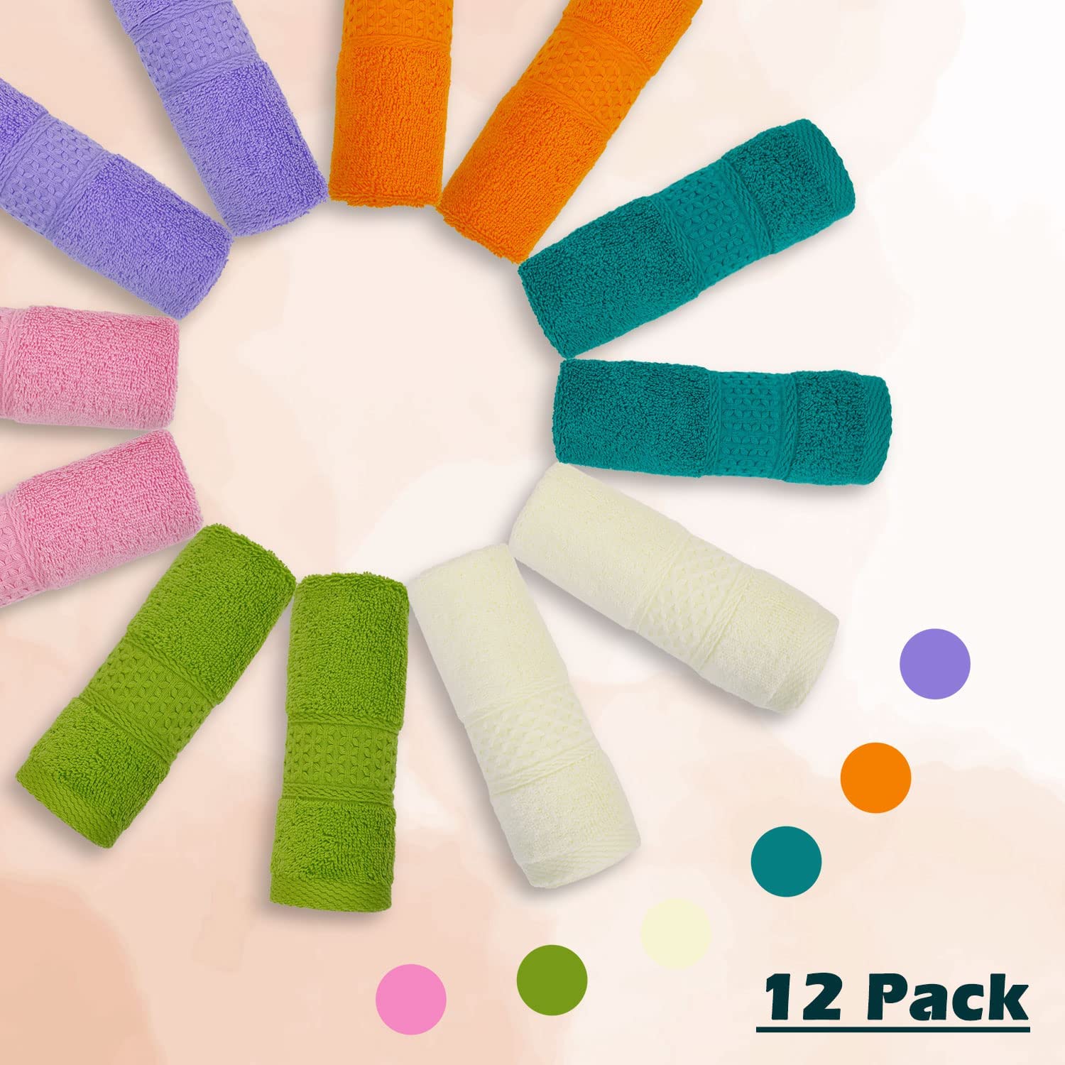 Cleanbear reinforced-edge washcloths prevent fraying for lasting use.