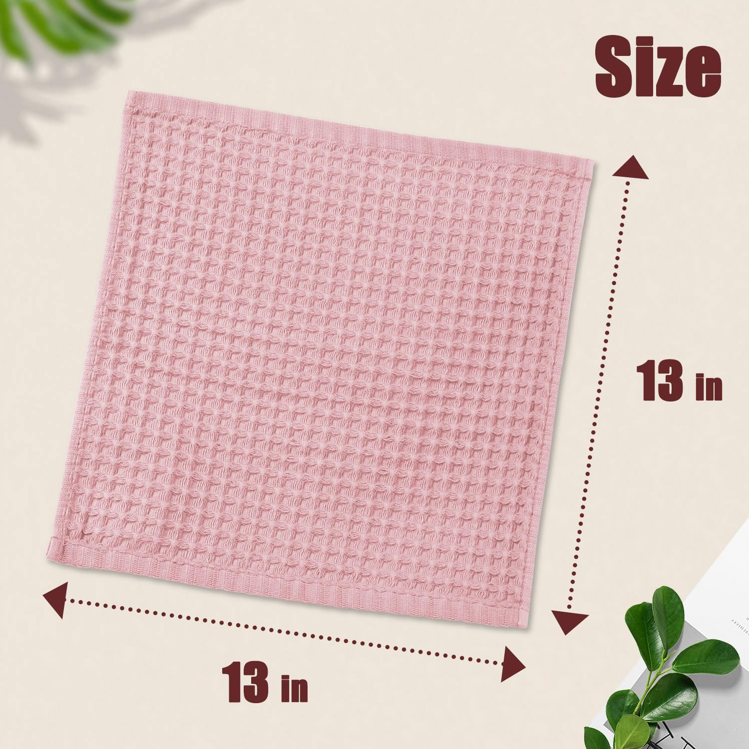 Cleanbear waffle washcloths in light brown for gentle exfoliation and richer lather