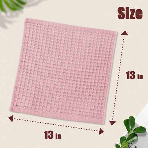 Cleanbear waffle washcloths in light brown for gentle exfoliation and richer lather