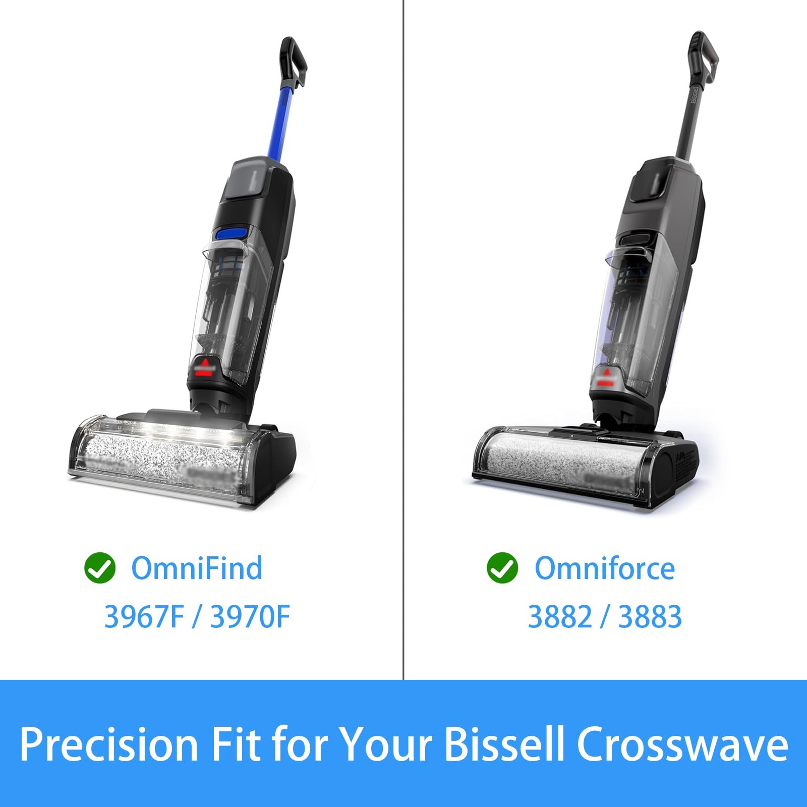 CleanCrafter two brush rollers provide extended replacement intervals.
