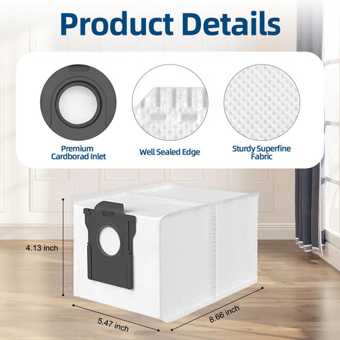 Cleangela Dreame X40 Ultra-compatible dust bags seal effectively.