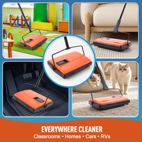 CLEANHOME short-pile design targets low-pile carpets for effective cleaning