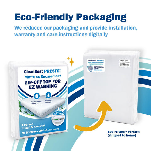 CleanRest PRO Presto eco packaging highlighting low-waste packaging