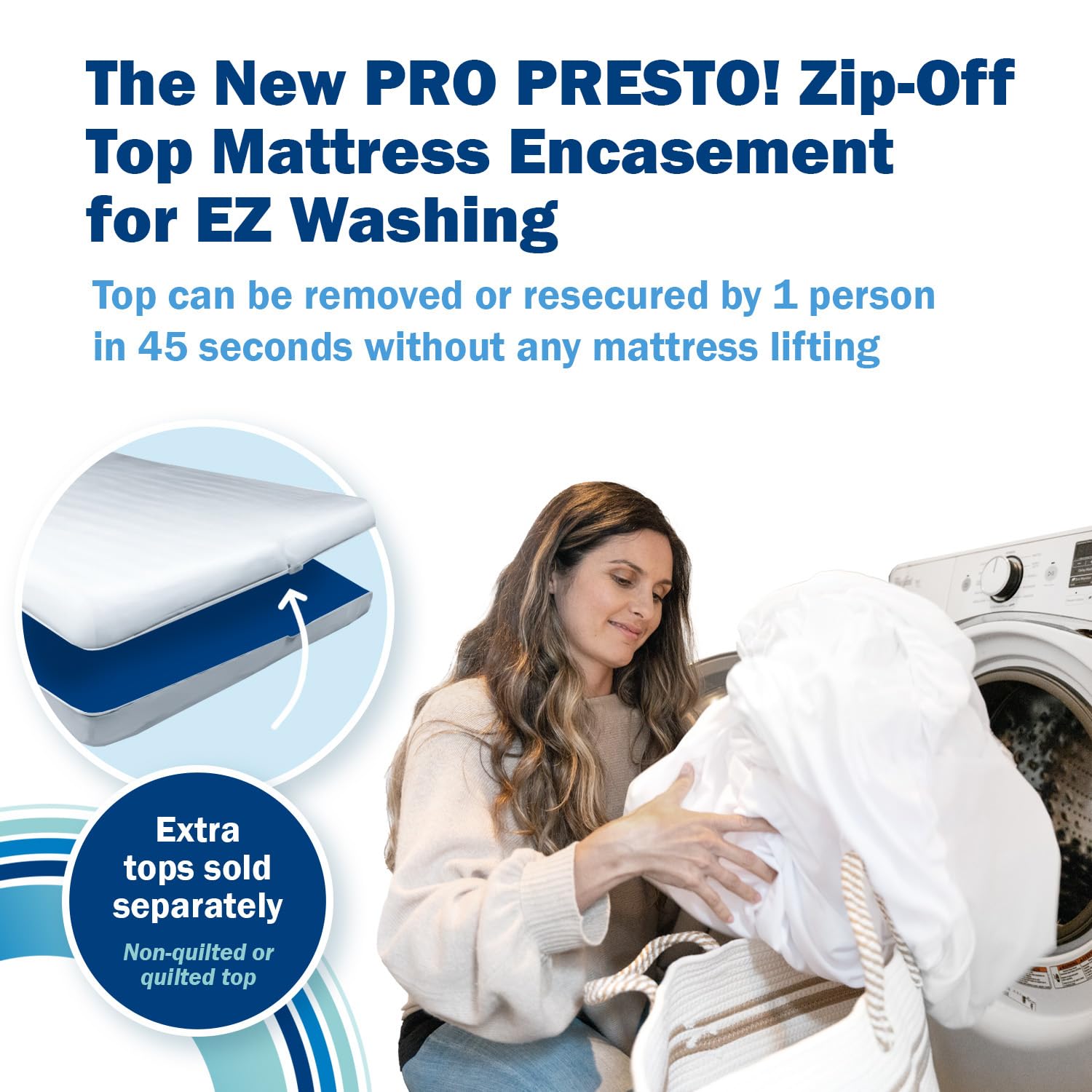 Washable top cover from CleanRest PRO Presto for easy rotation