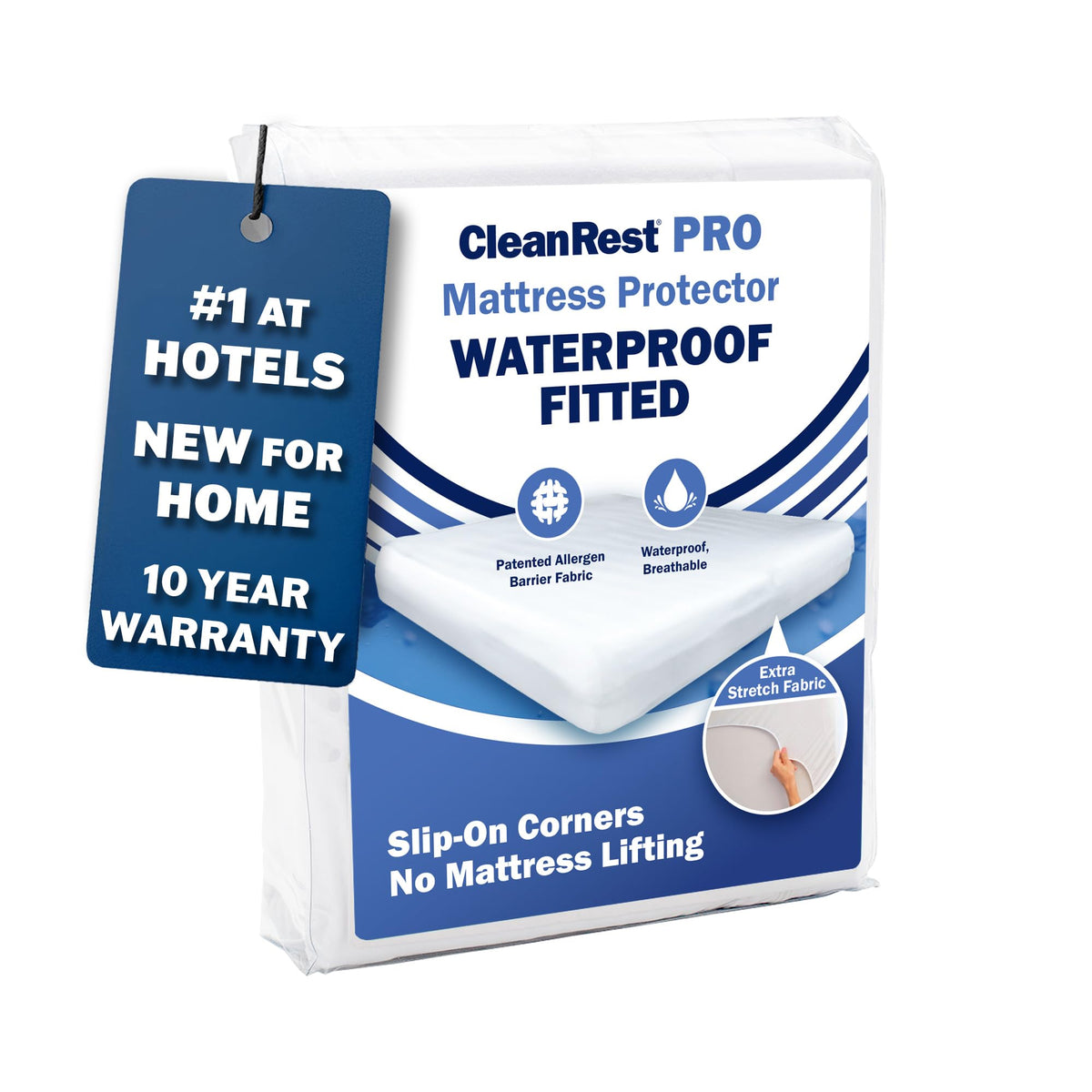 CleanRest waterproof mattress protector top surface shields spills for peaceful sleep.