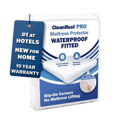 CleanRest waterproof mattress protector top surface shields spills for peaceful sleep.