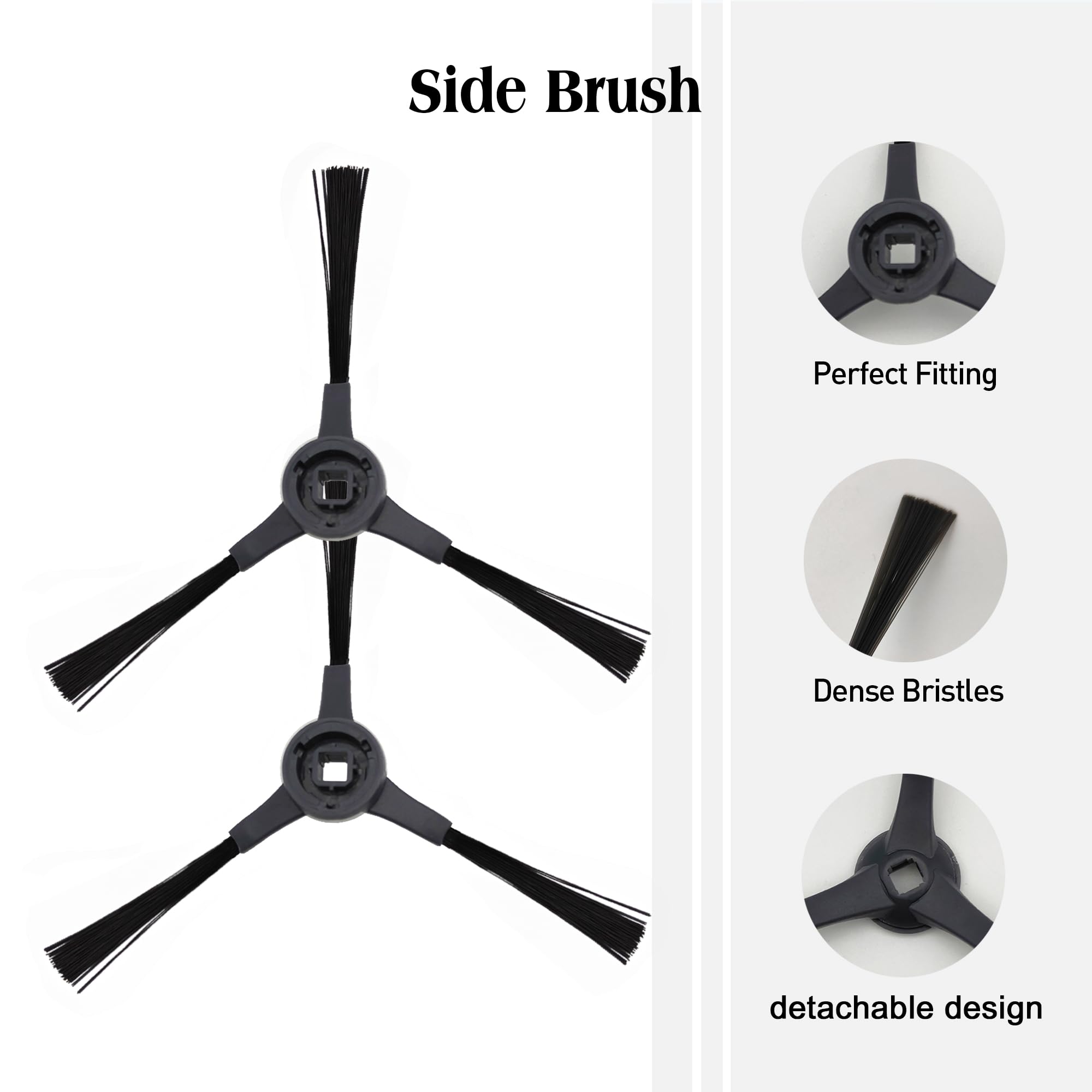 CLEANXIOR side brushes reach corners and edges for deep-clean results.