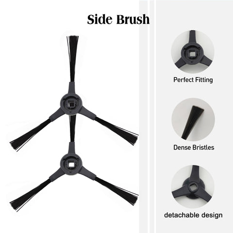 CLEANXIOR side brushes reach corners and edges for deep-clean results.