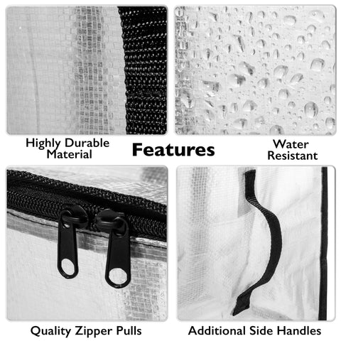 ClearSpace 86-liter capacity bags hold bulky items securely for dorm moves.
