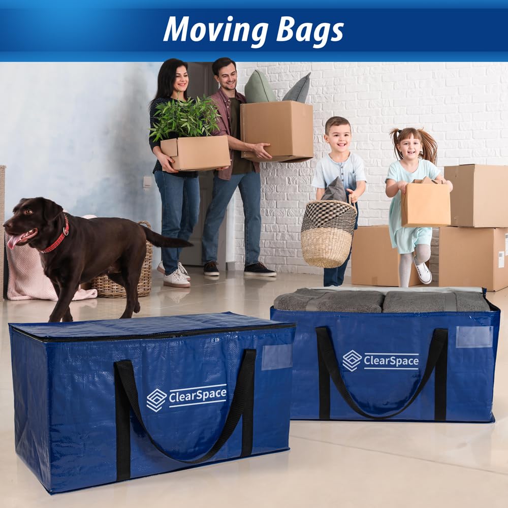ClearSpace heavy-duty bag features sturdy stitching and a reliable zipper for secure moves.