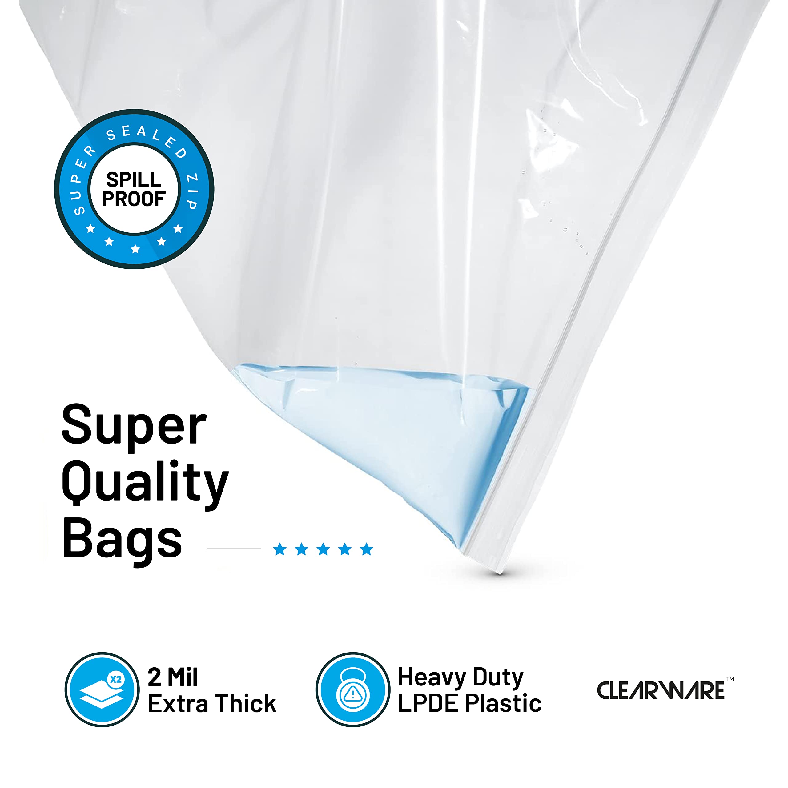 CLEARWARE bags in luggage for compact, organized travel