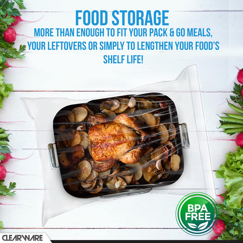 CLEARWARE long-lasting, reusable storage bags support repeated use for seasonal decor.