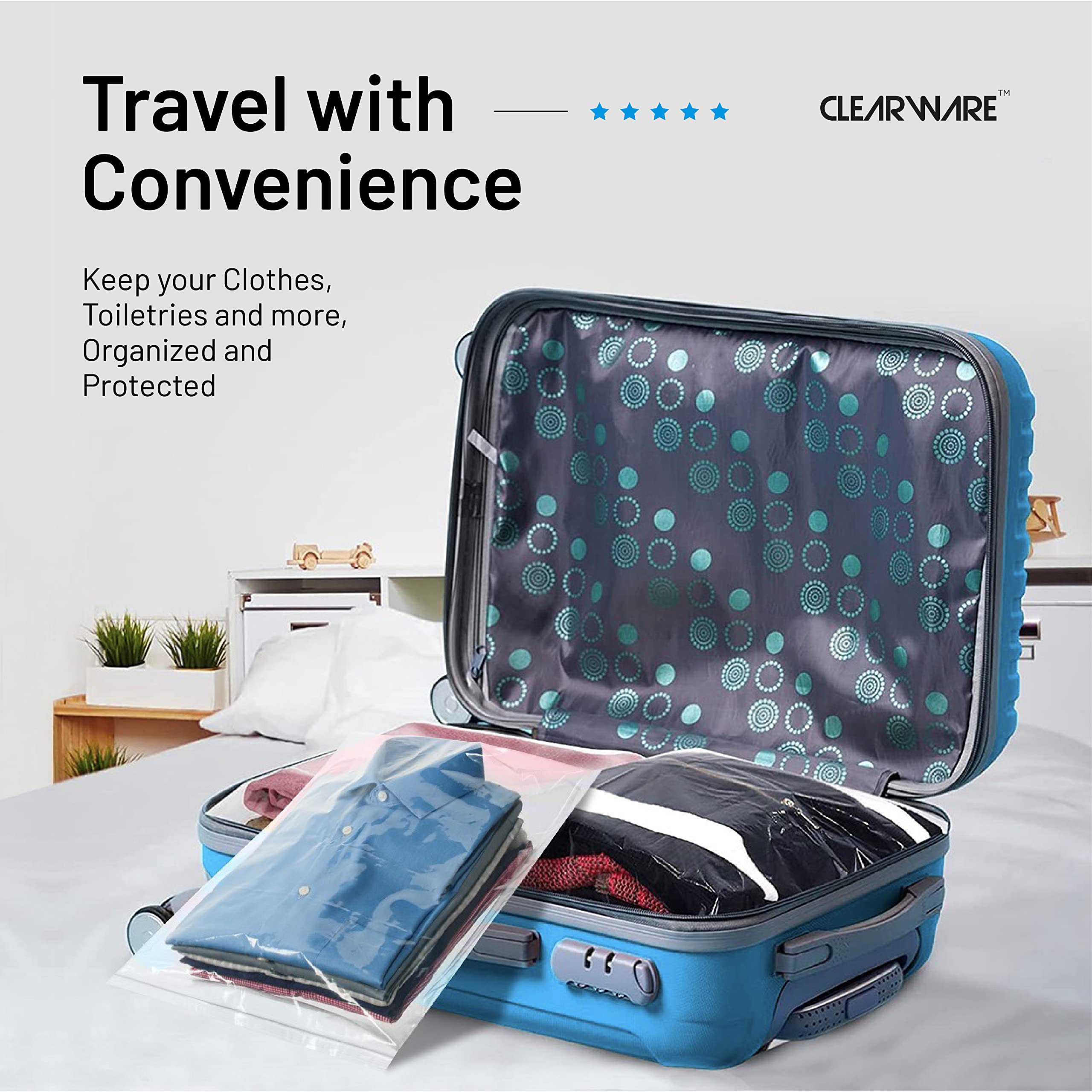 CLEARWARE xlarge 50-count bags provide durable moving and packing options