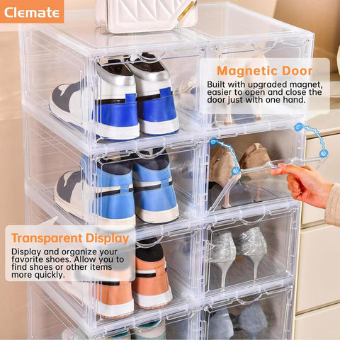 Clemate dustproof air-flow shoe storage container protecting sneakers