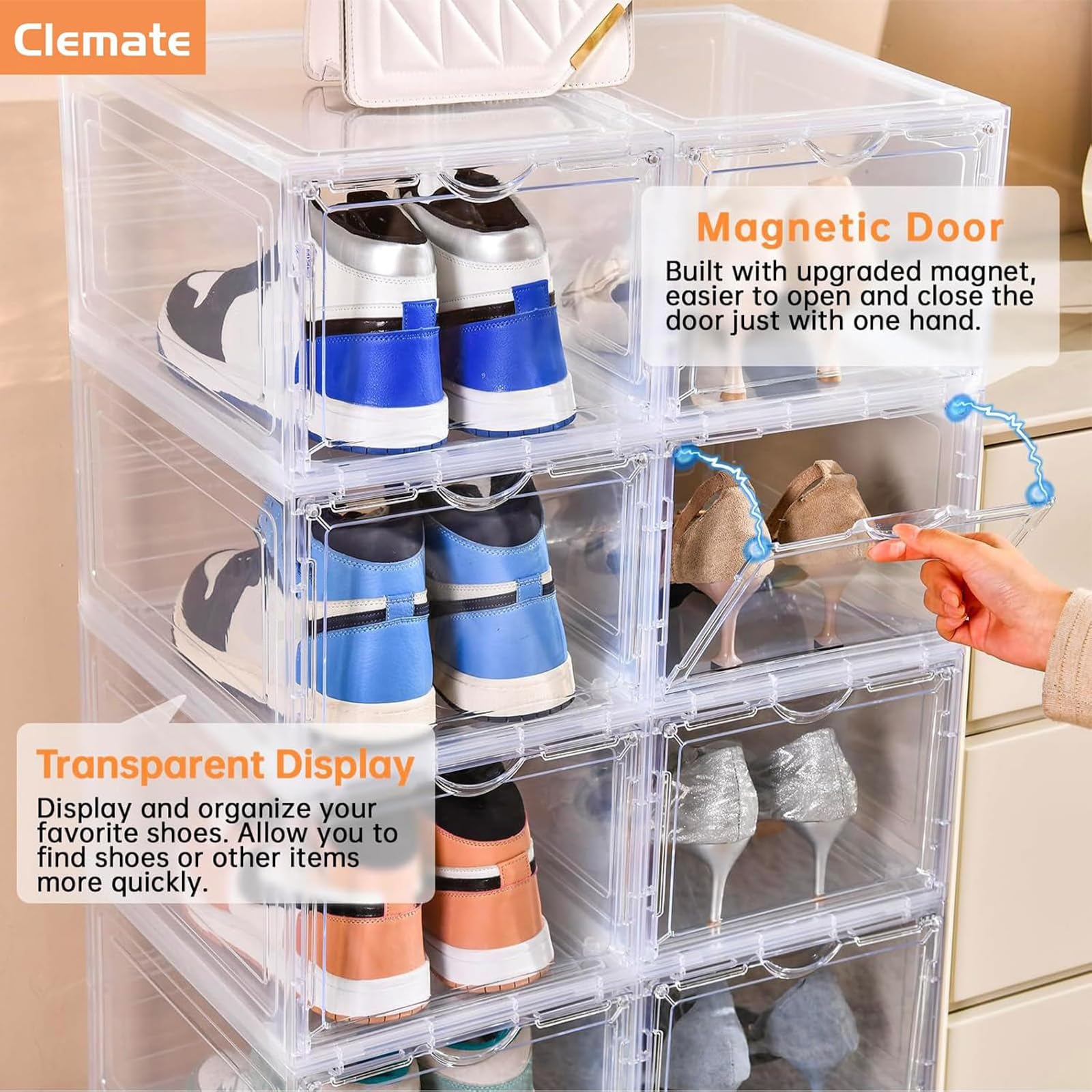 Clemate drop-front door enables easy access to pairs