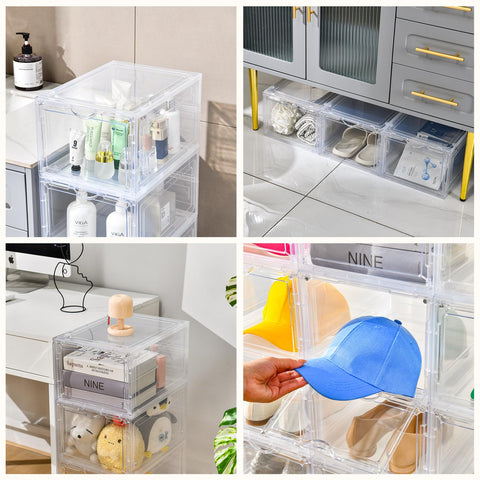 Clemate US13-size shoe box supporting larger sneakers with easy access