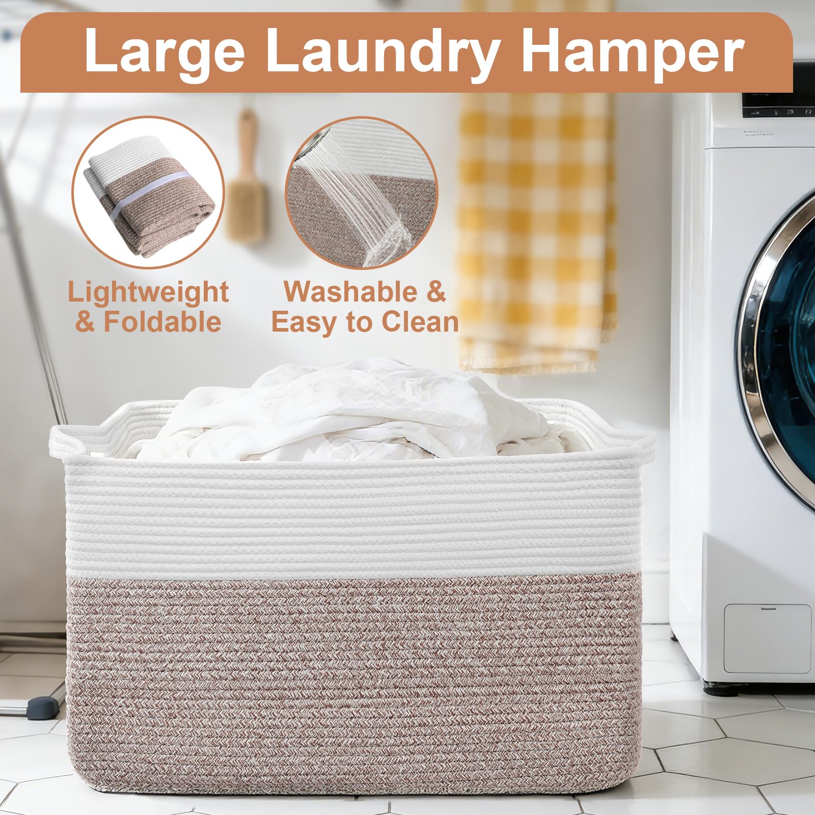ClenClever 75L blanket basket folded-flat, space-saving design for seasonal use.