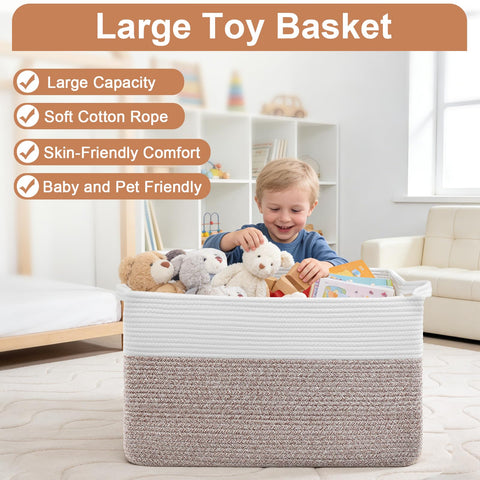 ClenClever 75L blanket basket in living room complements decor while organizing essentials.