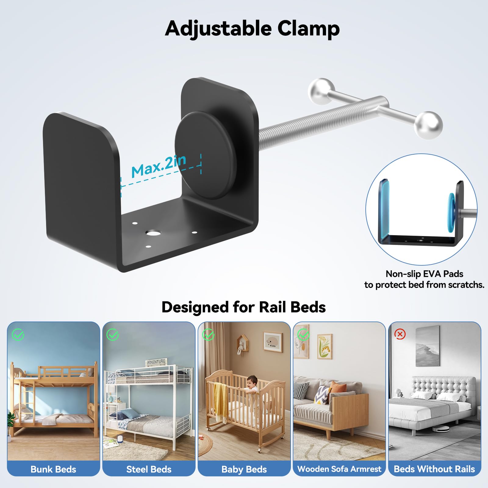 CLESOO Bedside Shelf cable holes manage charging wires to avoid clutter.
