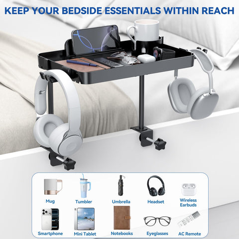Cable holes keep charging wires neat and ready