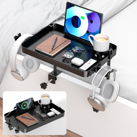 Clamp-on design fits dorm beds and rails securely