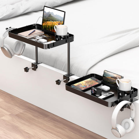 CLESOO bedside shelf attached to a top bunk, within reach for study or rest