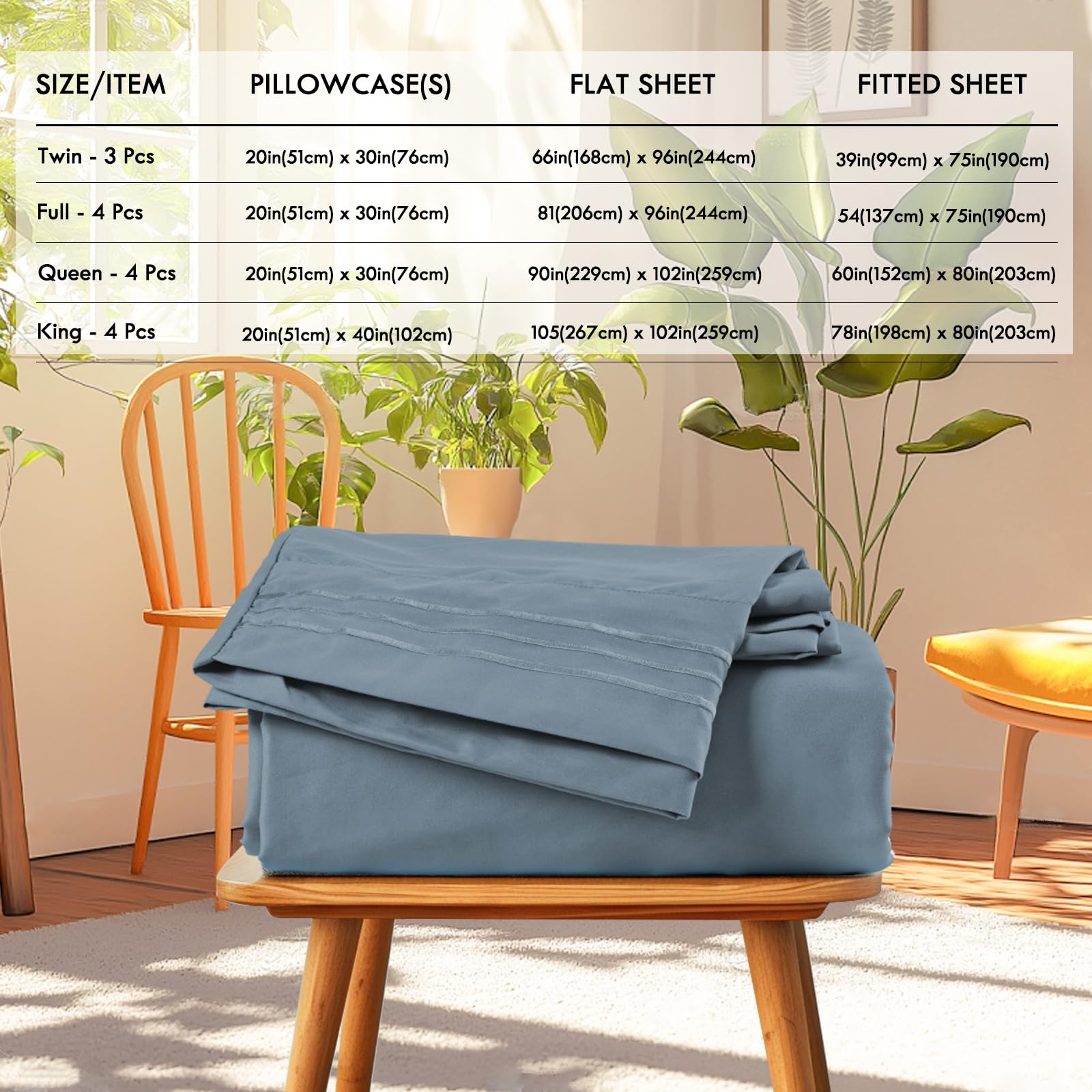 14 inch deep pocket on ClevaHome queen fitted sheet for deeper mattresses.