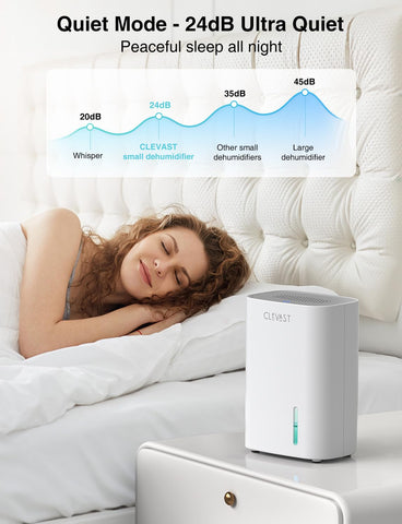 CLEVAST quiet mode at 24dB is ideal for bedrooms and nurseries.