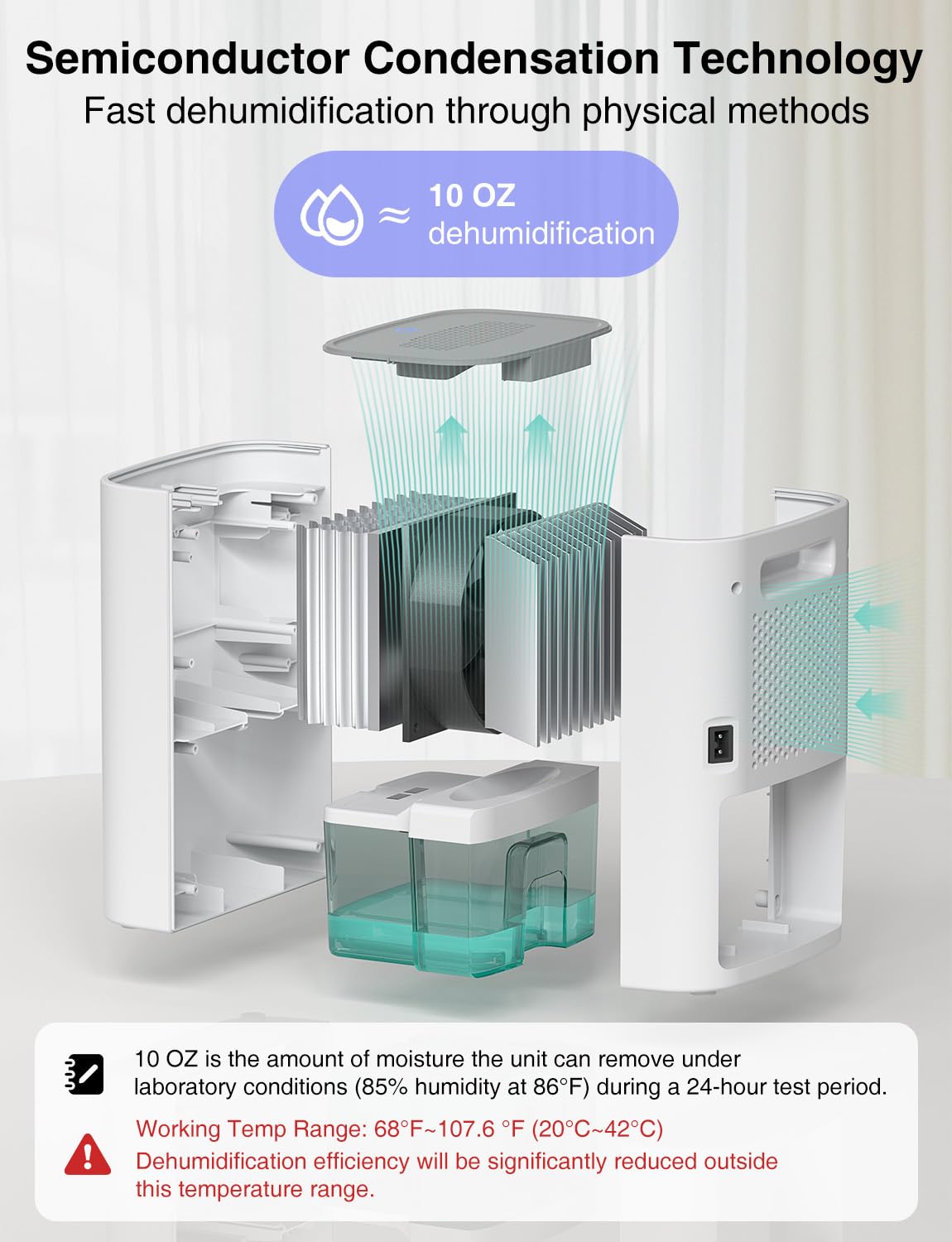 CLEVAST tabletop design fits neatly on a dresser or shelf.