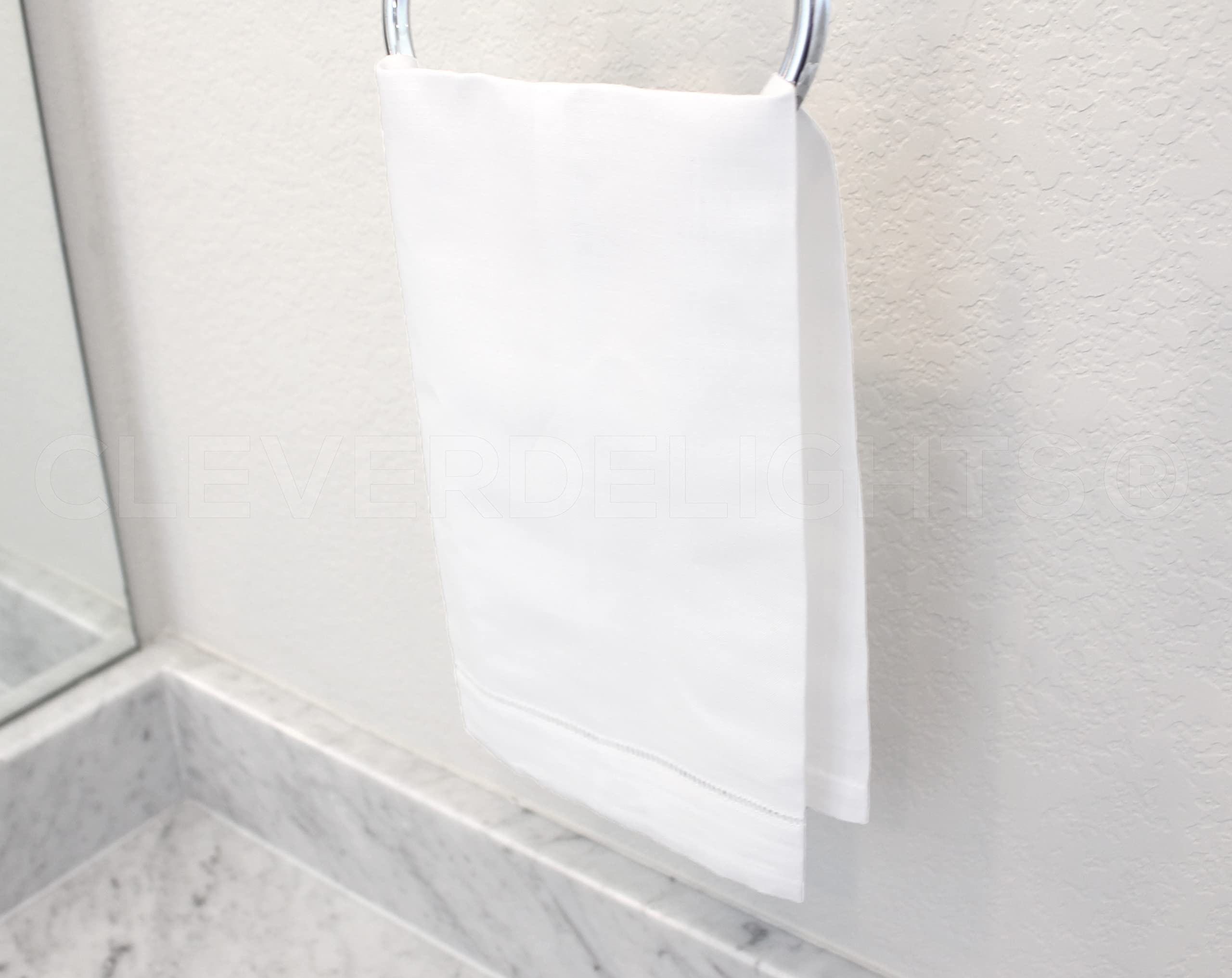 CleverDelights cotton-linen blend towels offer soft hand and durable drape