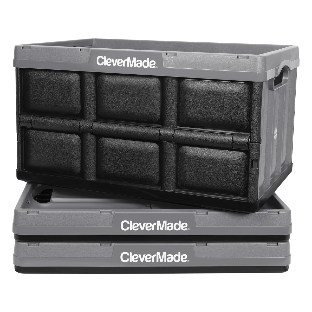 CleverMade 62L collapsible storage bin filled for bulk grocery haul
