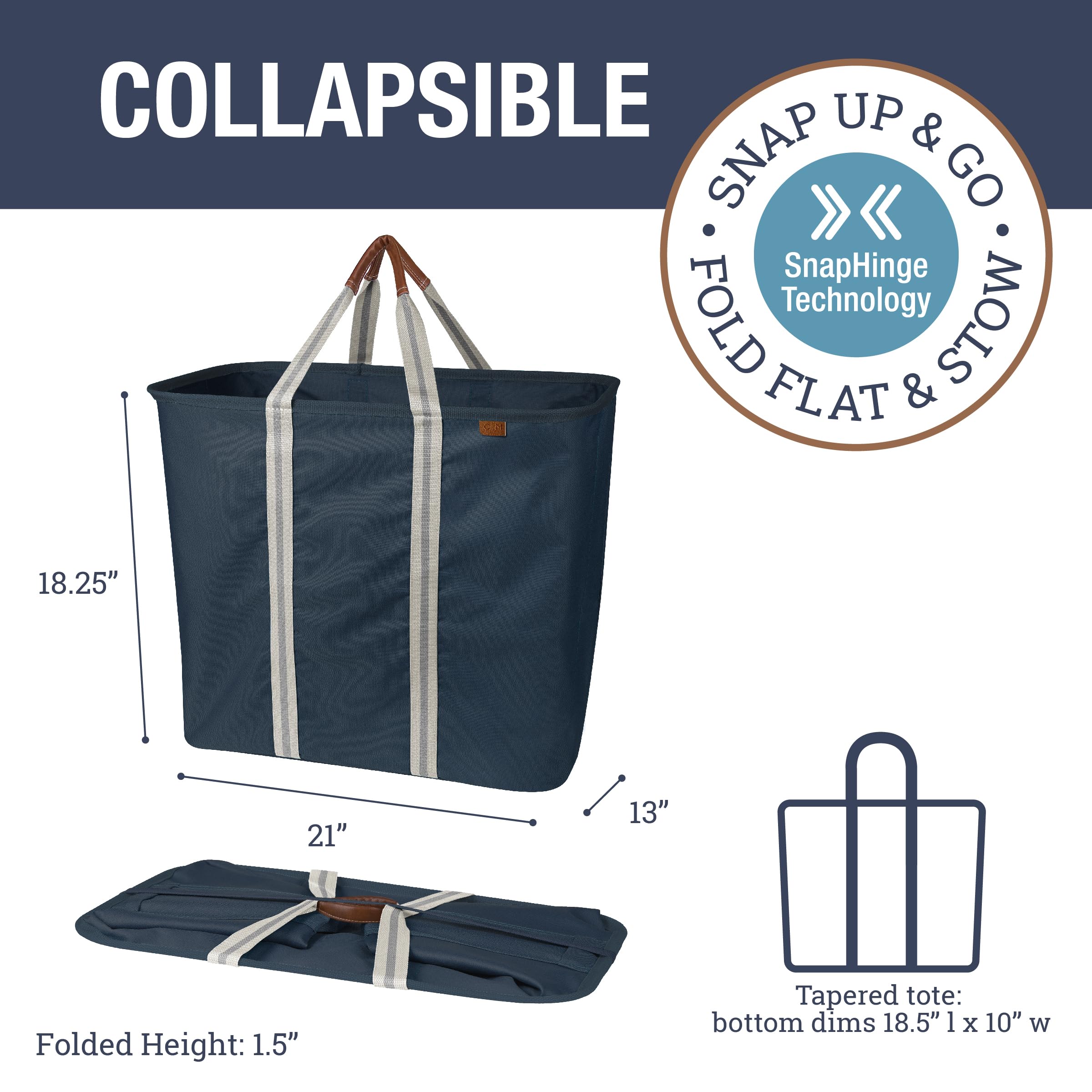 CleverMade 64-liter capacity laundry basket handles two full loads efficiently