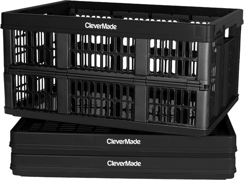 CleverMade collapsible Obsidian crate open for quick packing and transport.