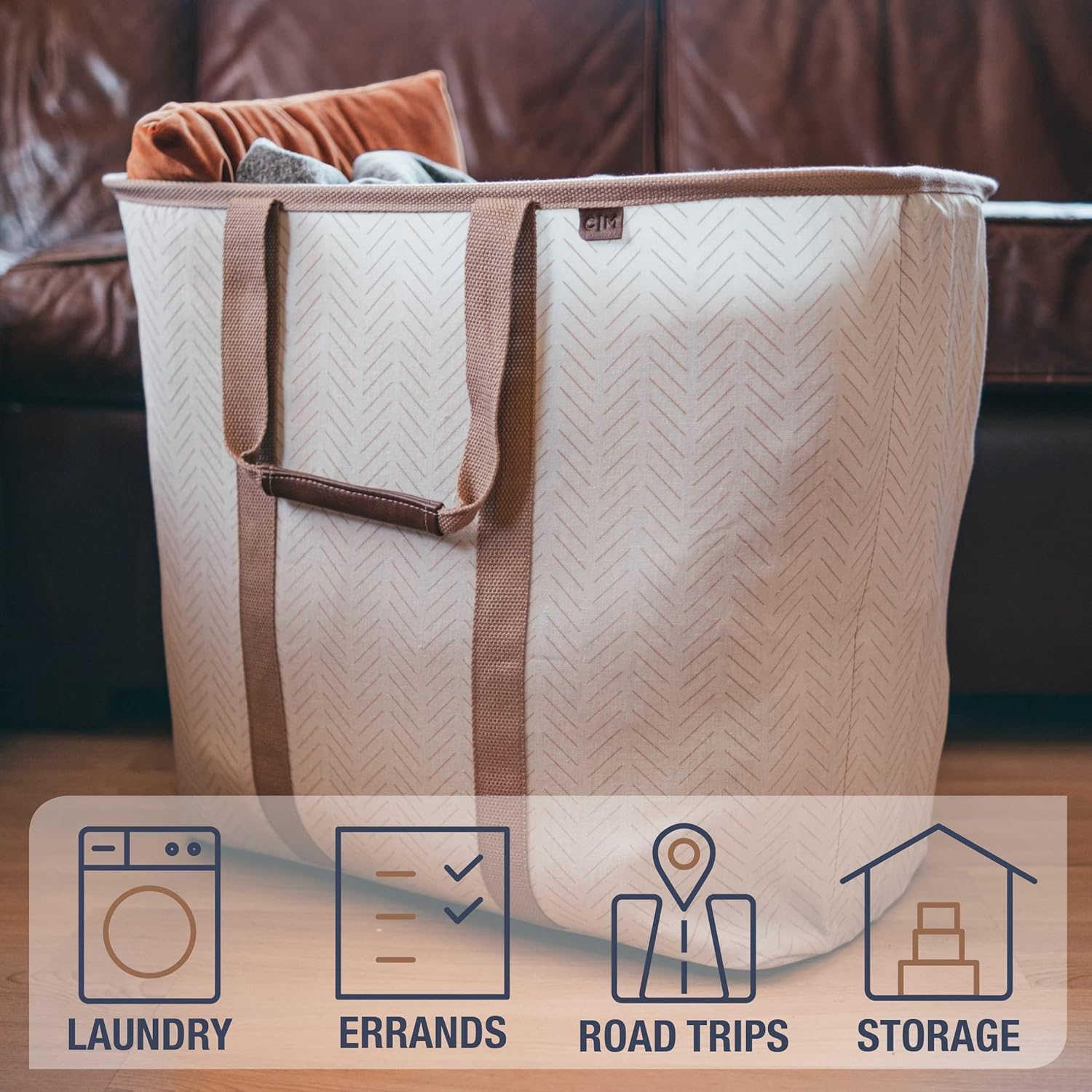 CleverMade collapsed-flat form fits under bed for compact storage.