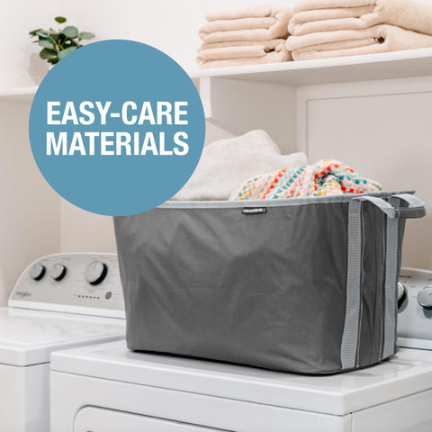 CleverMade full-load ready laundry bin holding up to 55 lbs