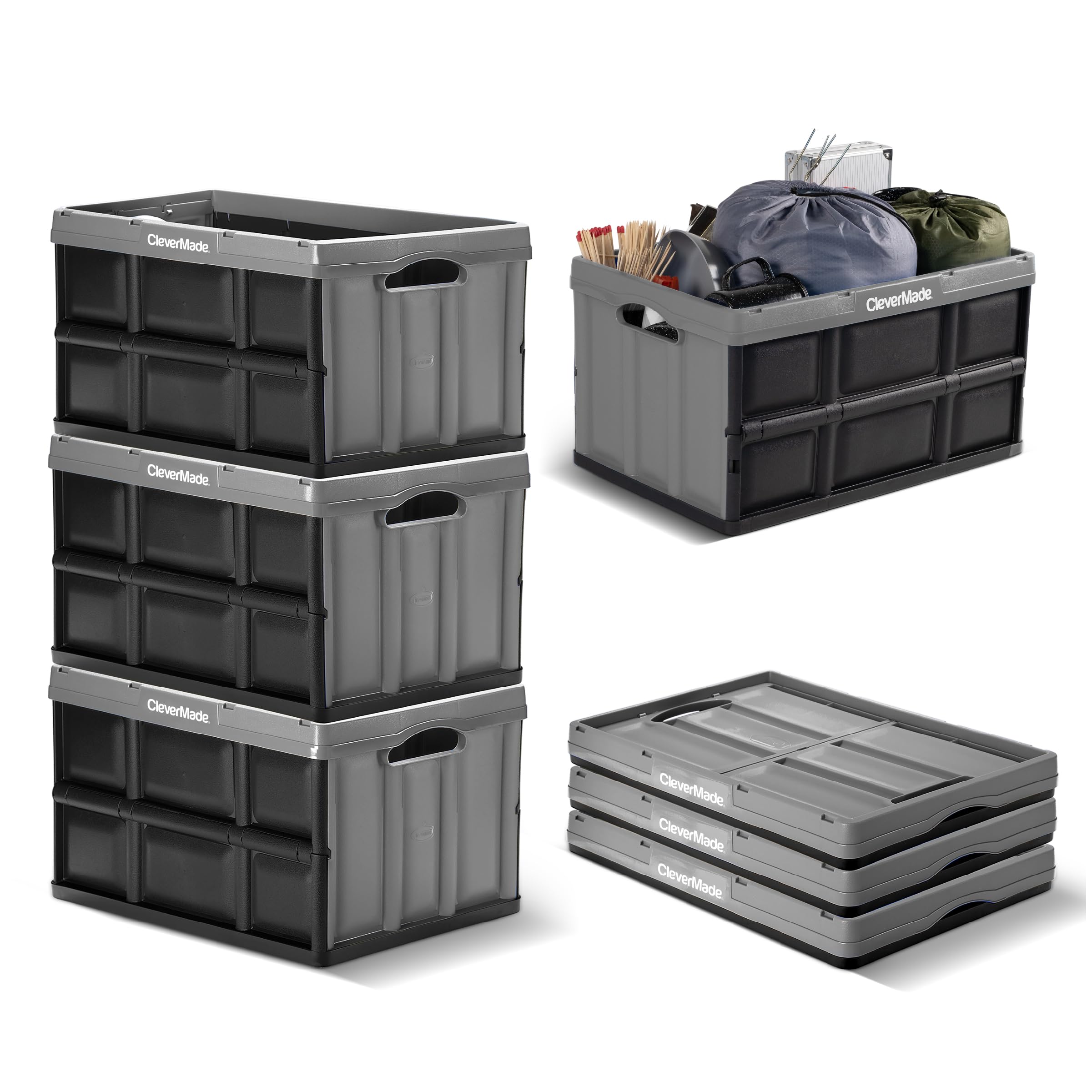 CleverMade moving crate stackable bin for efficient packing