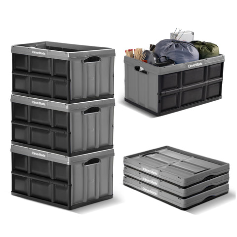 CleverMade moving crate stackable bin for efficient packing